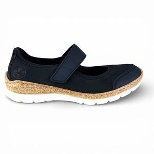 RIEKER navy blue mary jane comfort ballet flats 38 us 7